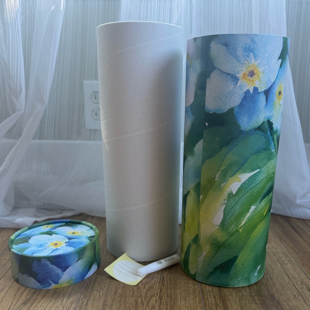 Scatter Tube - Forget Me Not - Biodegradable Ashes Urn Size: Adult / Standard